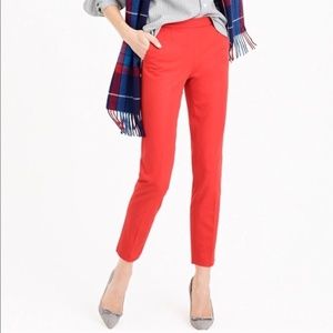 NWOT J.Crew Martie Pant - Cerise Red